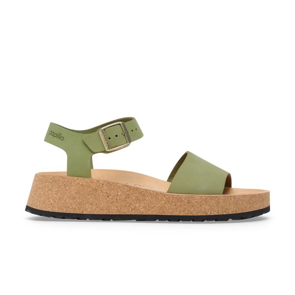 Glenda Green Tea Nubuck Leather Narrrow - Image 2